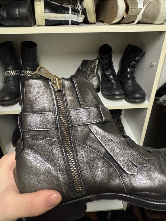 $1198 JOHN VARVATOS Fleetwood Shawl Silver Boot sz. 8 main image 6